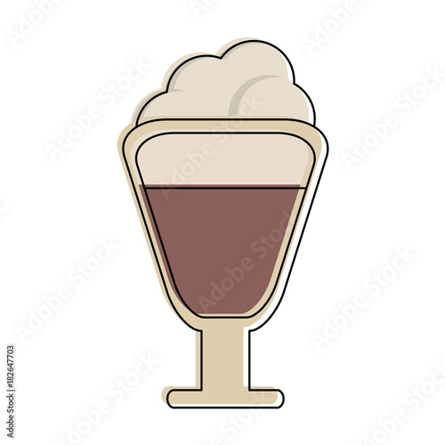 Capuccino delicious cup icon vector illustration graphic design