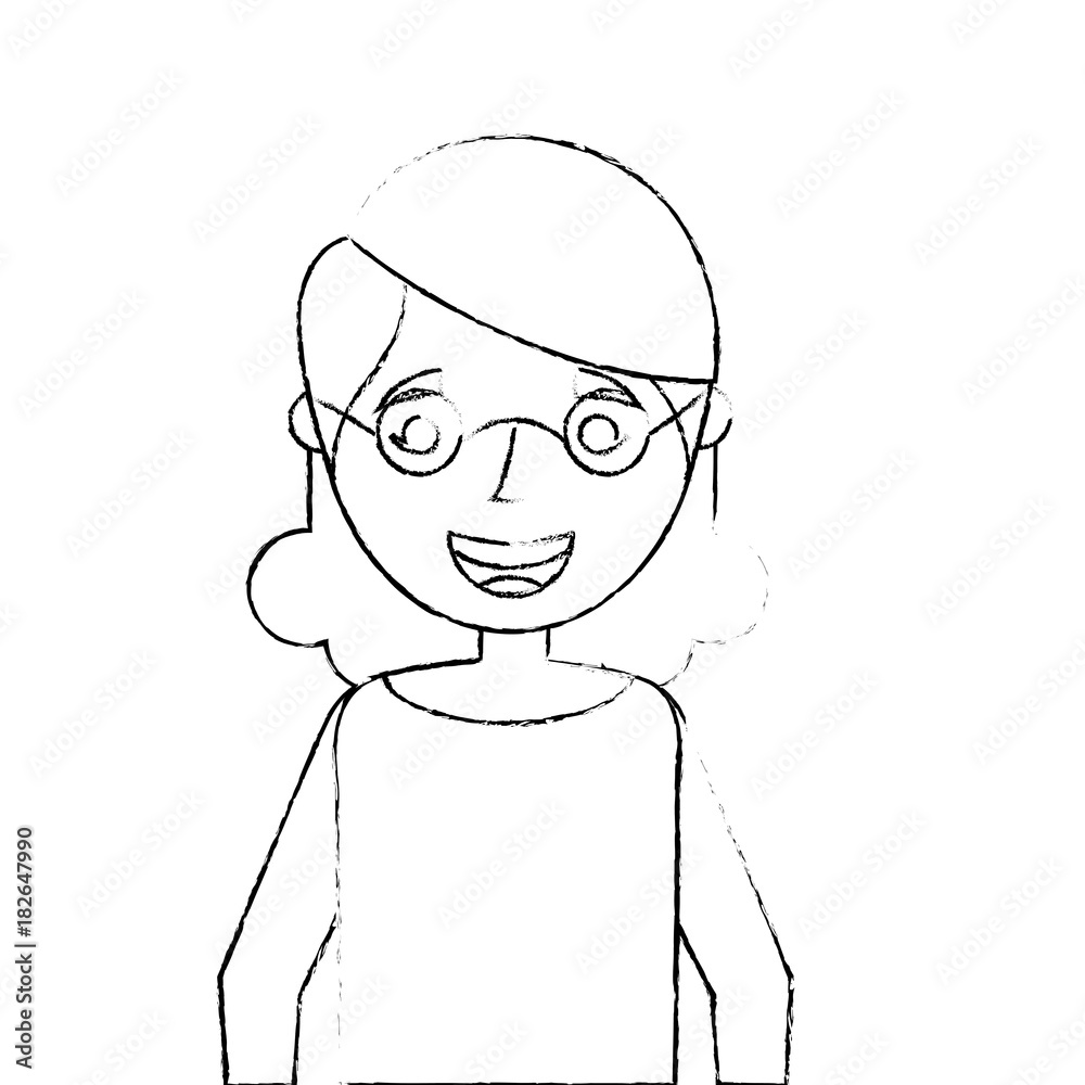 old woman portrait lady grandma cartoon sketch vector illustration old woman portrait lady grandma cartoon sketch vector illustration