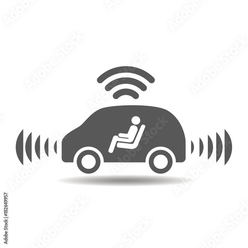 Autonomous car icon.