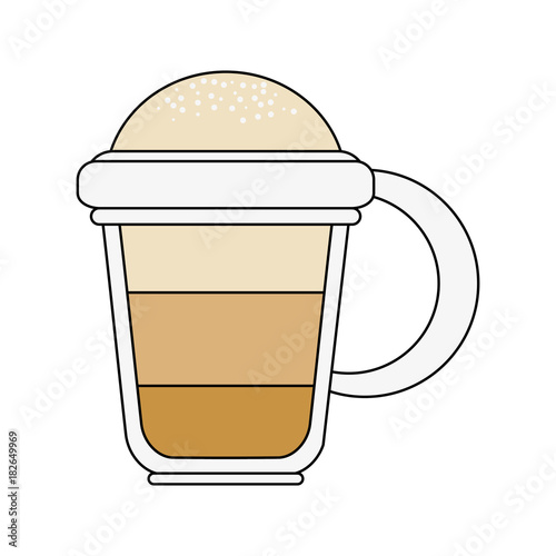 Capuccino delicious cup icon vector illustration graphic design