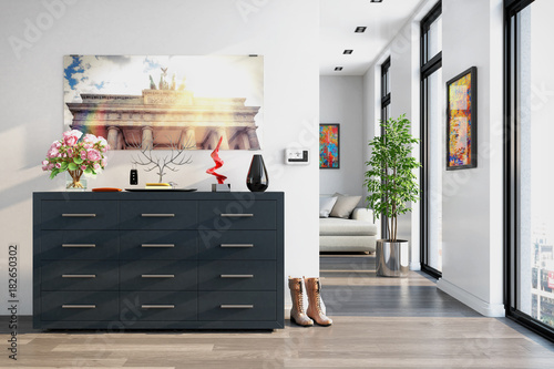 Fototapete Garderobe in einem Modernen Appartement