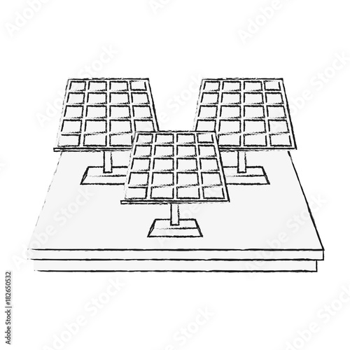 Solar panels energy icon vector illustration graphic design