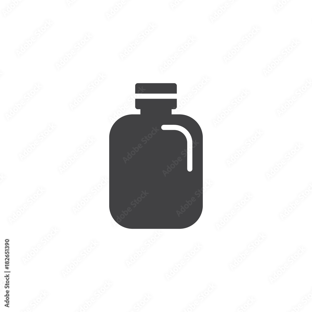 Camping flask icon vector, filled flat sign, solid pictogram isolated on white. Hip Flask symbol, logo illustration Camping flask icon vector, filled flat sign, solid pictogram isolated on white. Hip Flask symbol, logo illustration