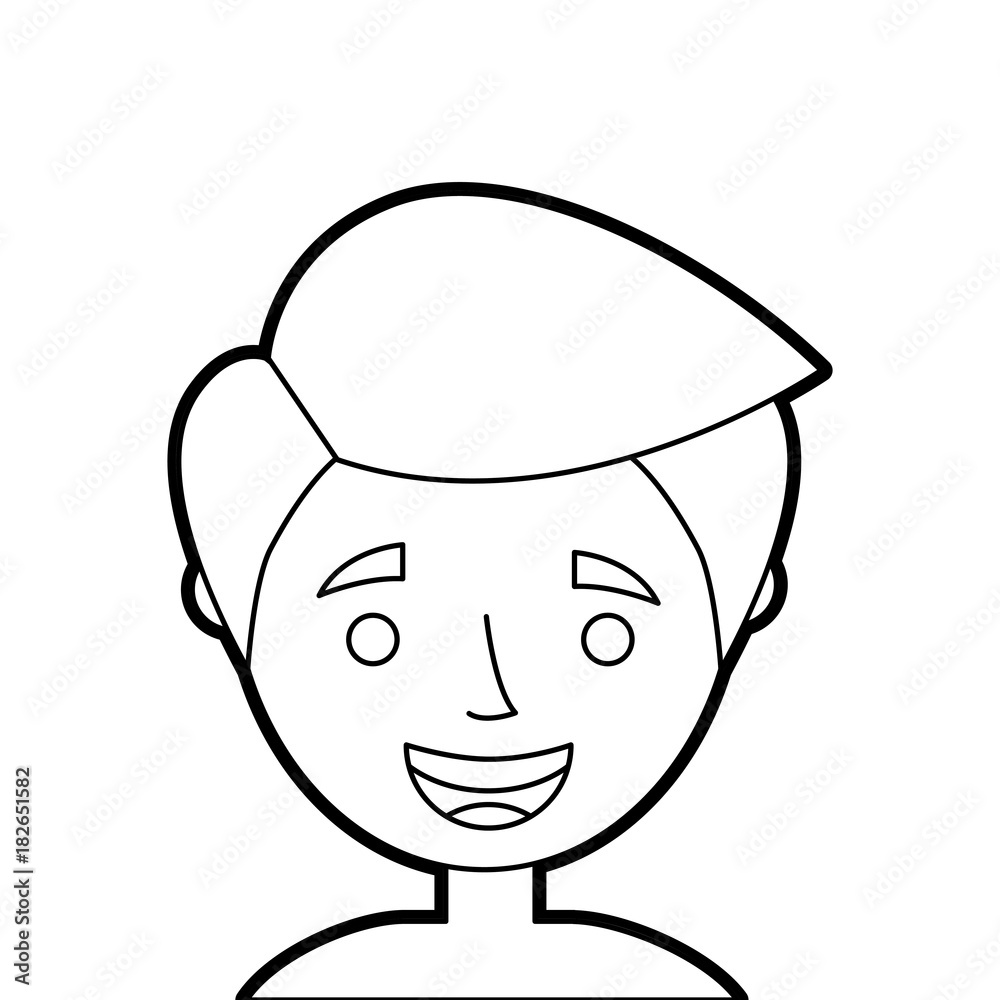 the face old man profile avatar of the grandfather vector illustration outline the face old man profile avatar of the grandfather vector illustration outline