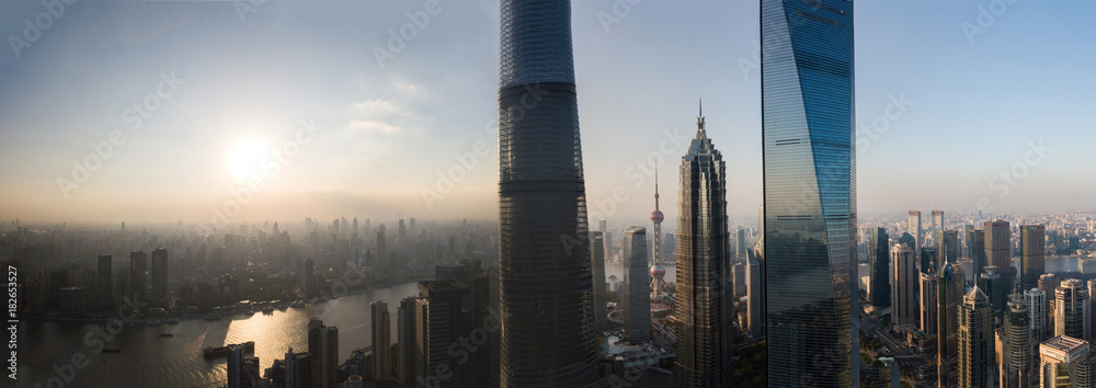 Obraz premium Shanghai Skyline Panorama