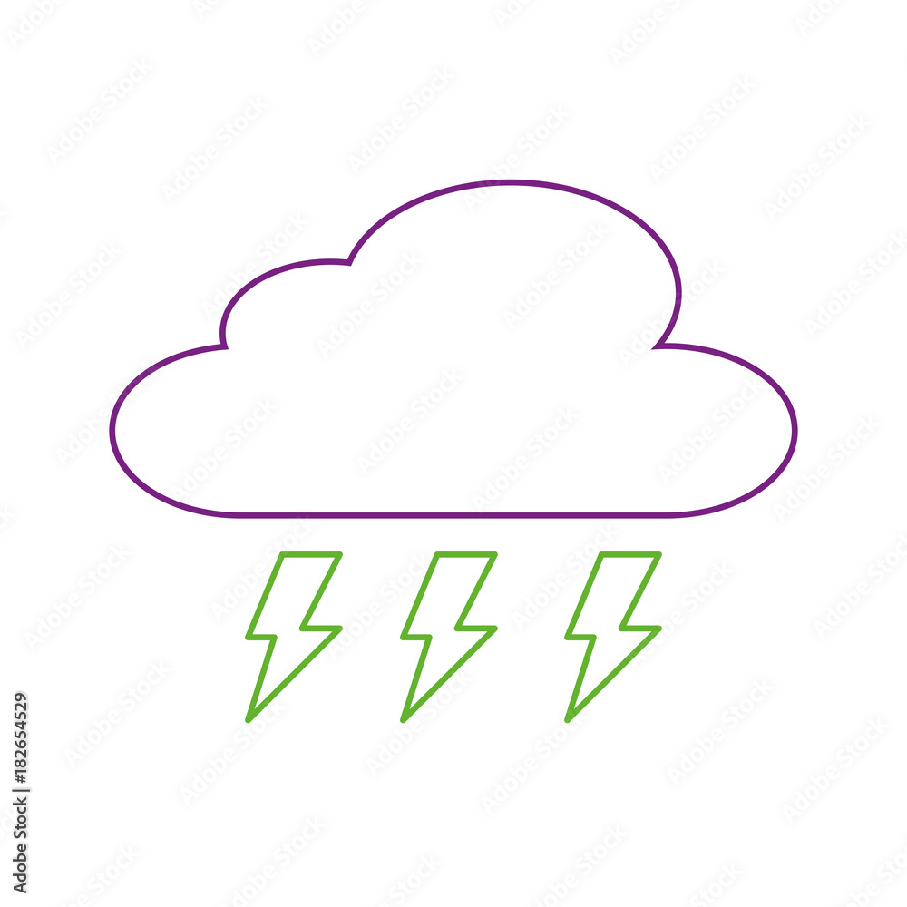 cloud weather with thunder bolt storm vector illustration cloud weather with thunder bolt storm vector illustration