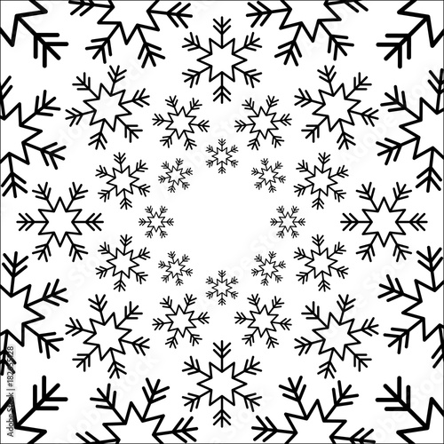 seamless christmas snowflake winter season decoration vector illustration