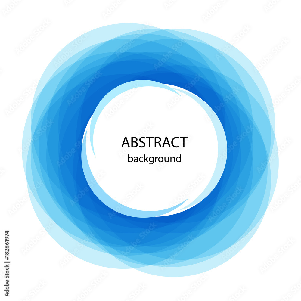 Abstract background with blue circles. Vector illustration abstract banner for web and print. 