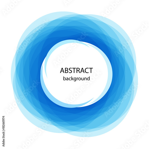 Abstract background with blue circles. Vector illustration abstract banner for web and print. 