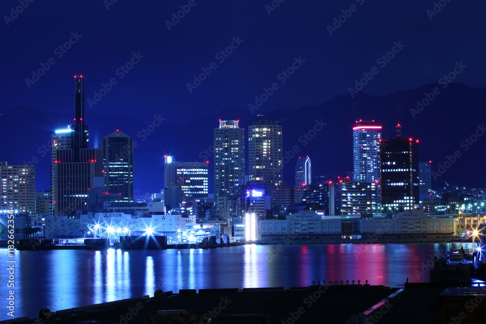 Obraz premium Kobe night view