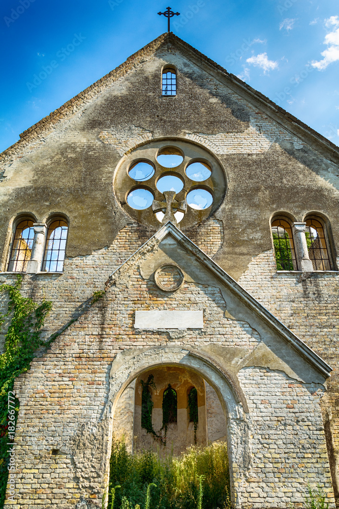 Naklejka premium Abandoned church in Banostor from Serbia