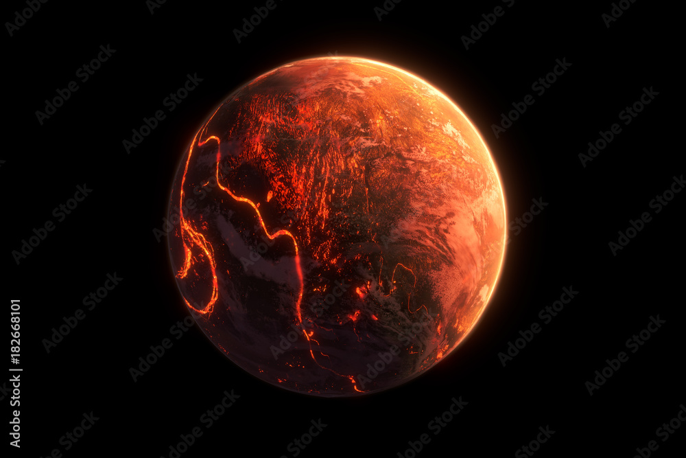 Fototapeta premium Lava planet