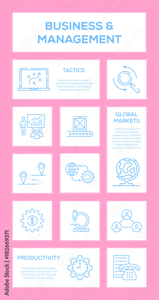 Business And Management Icon Set Business And Management Icon Set