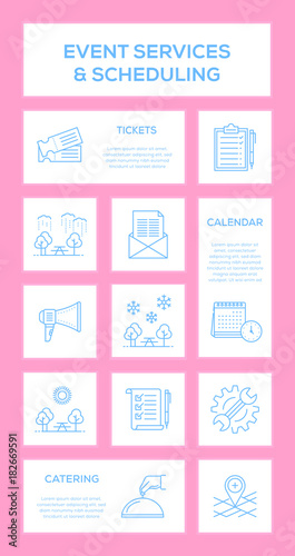 Event Services And Scheduling Icon Set