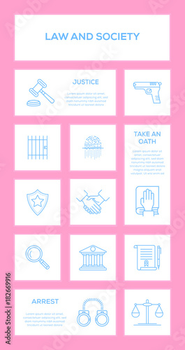Law and Society Icon Set