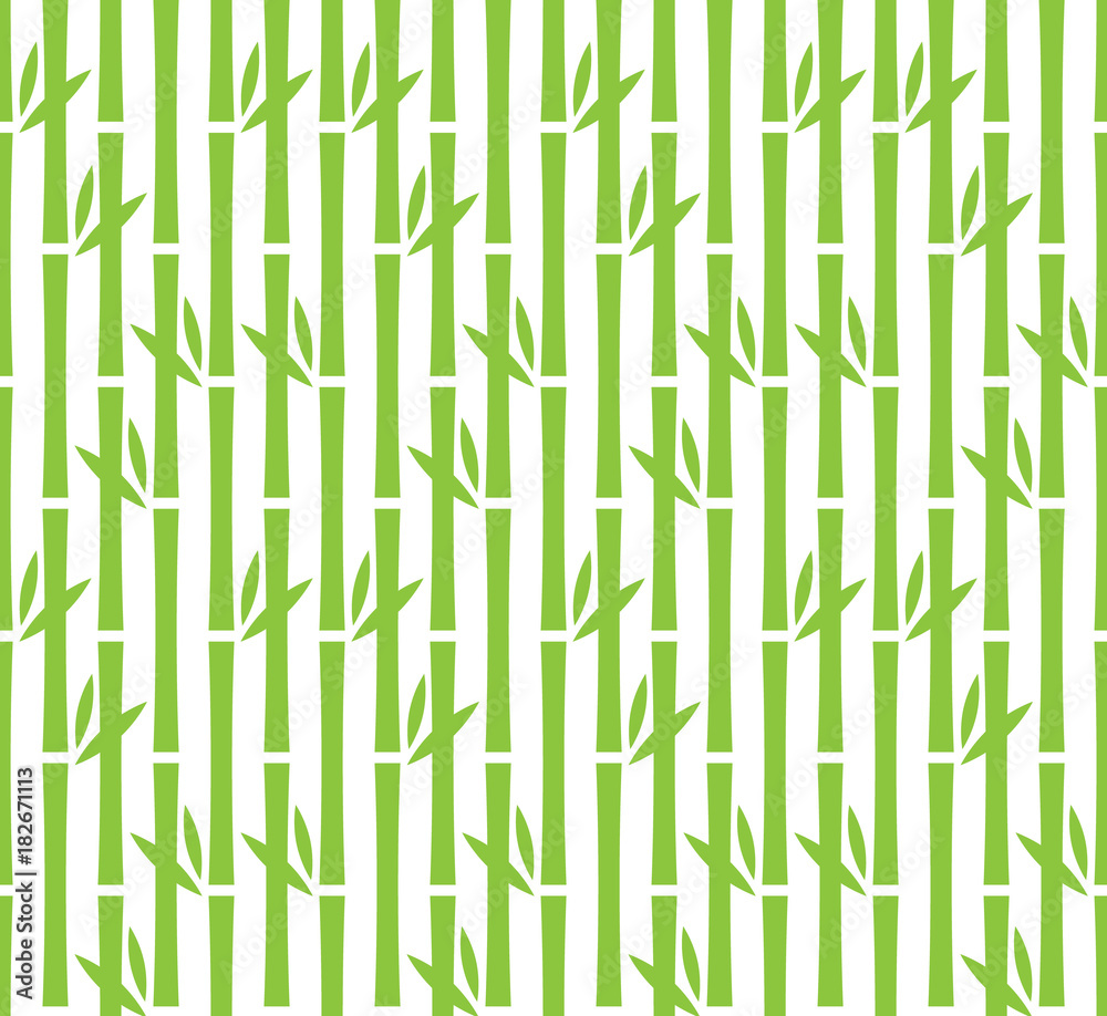 Fototapeta Zielony bambusowy deseniowy bezszwowy wektorowy tło projekt