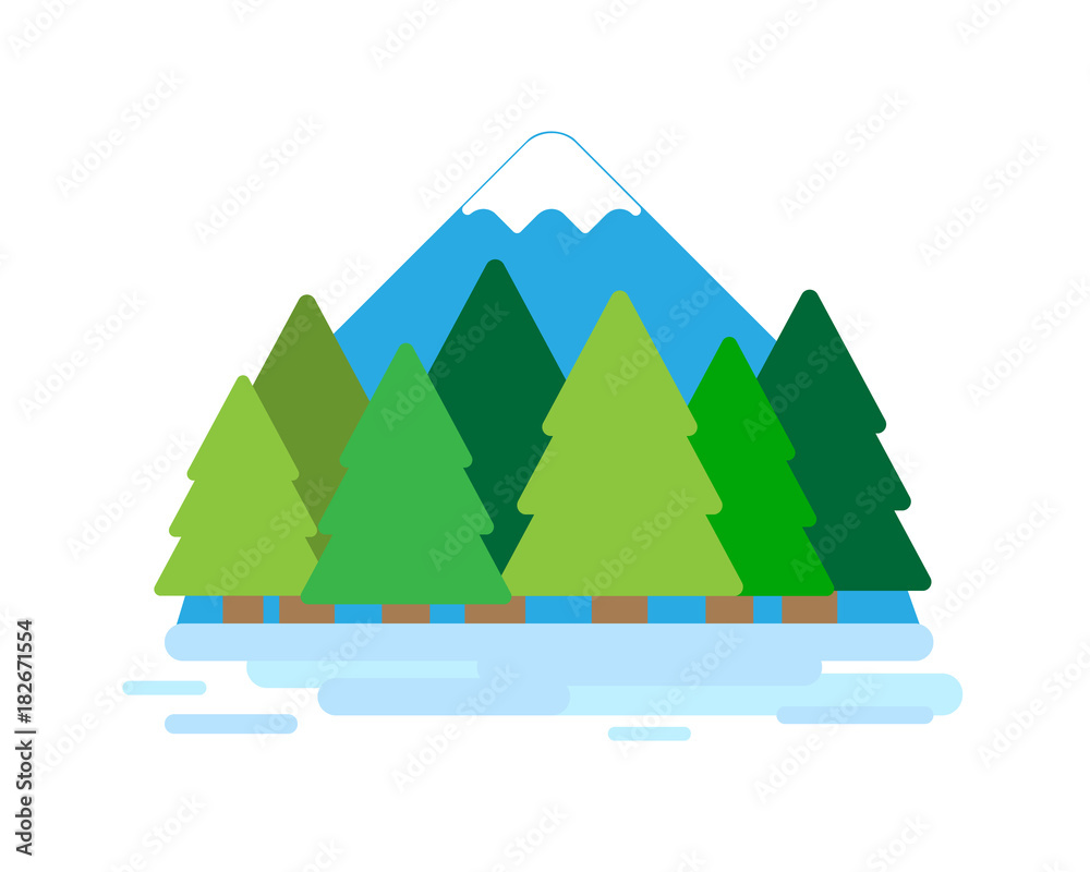 Mountain nature, vector graphic