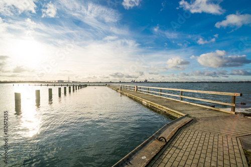 Wallpaper Mural Blick nach Stralsund von Altefähr auf Insel Rügen in Deutschland Torontodigital.ca