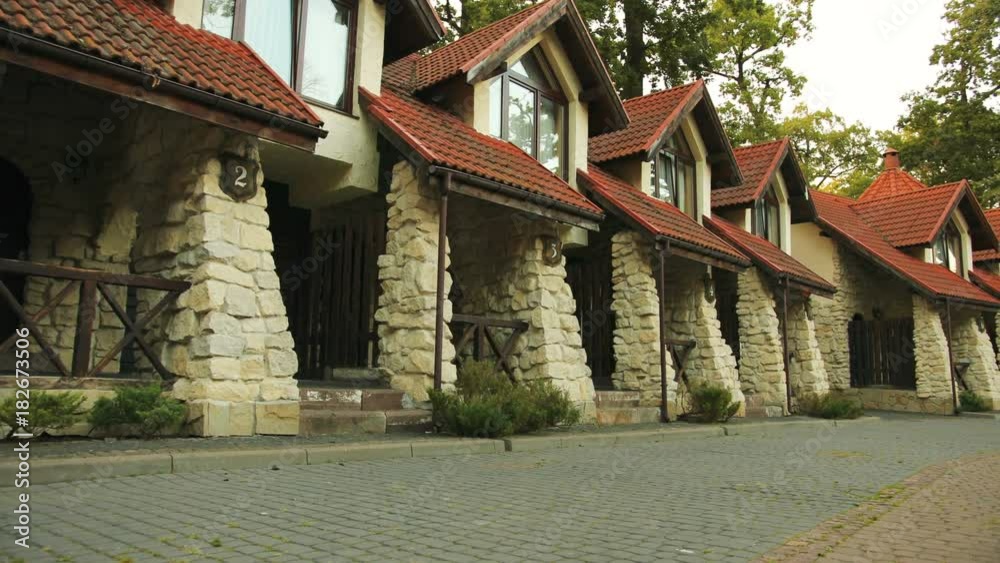 Line of the great exquisite resort houses. Choise for holidays. Outside Line of the great exquisite resort houses. Choise for holidays. Outside