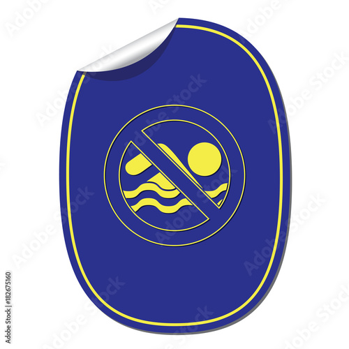 No swimming prohibition sign icon