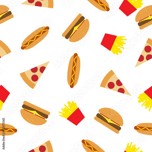 Fast Food Seamless Pattern