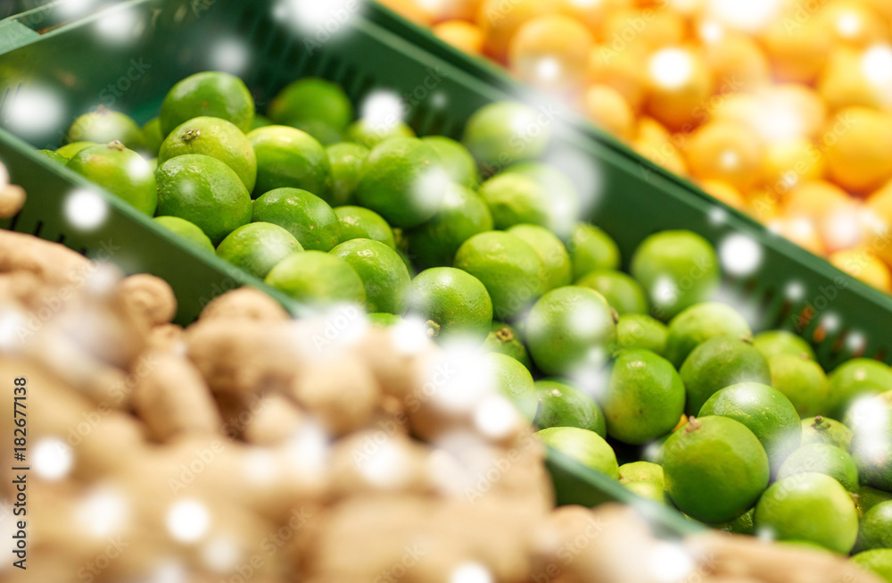 limes at grocery store or market limes at grocery store or market