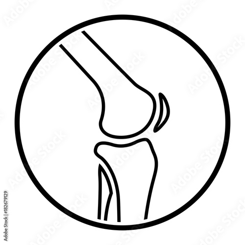 joint knee icon on white background