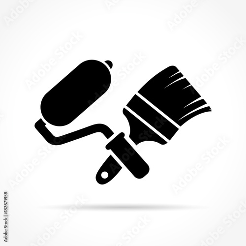 paint tools icon on white background