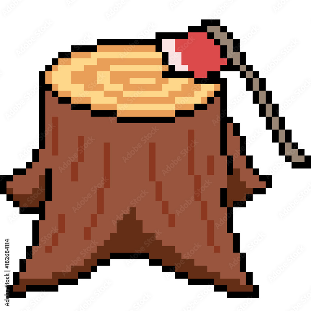 vector pixel art wood cut vector pixel art wood cut