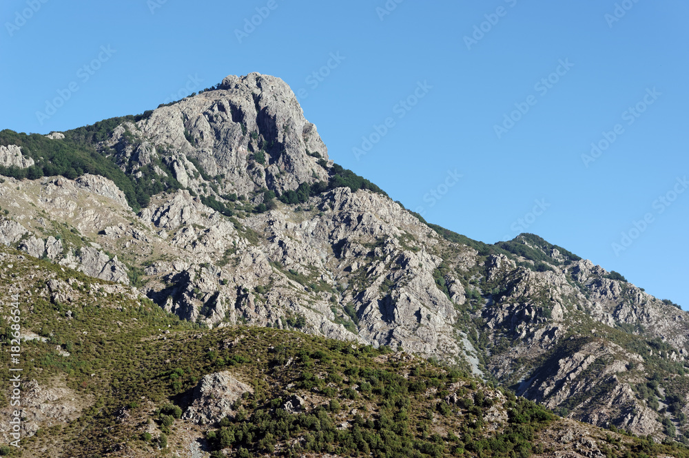 San petrone peak in corsica mountains