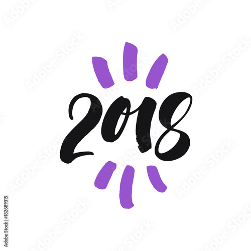 2018- handdrawn Christmas phrase for greeting cards and invitations.