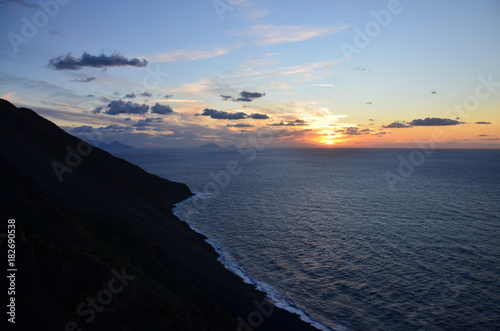 Sonnenuntergang am Stromboli, Liparische Inseln, Italien