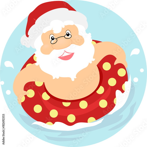 Santa Water Floater Illustr...