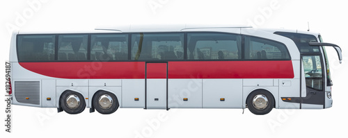 Bus on isolated white background