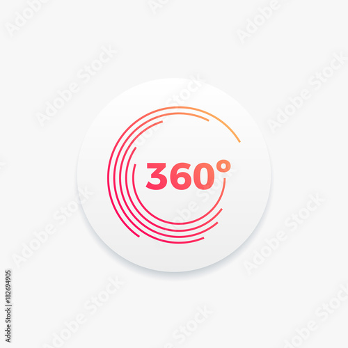 360 Degrees Angle Icon