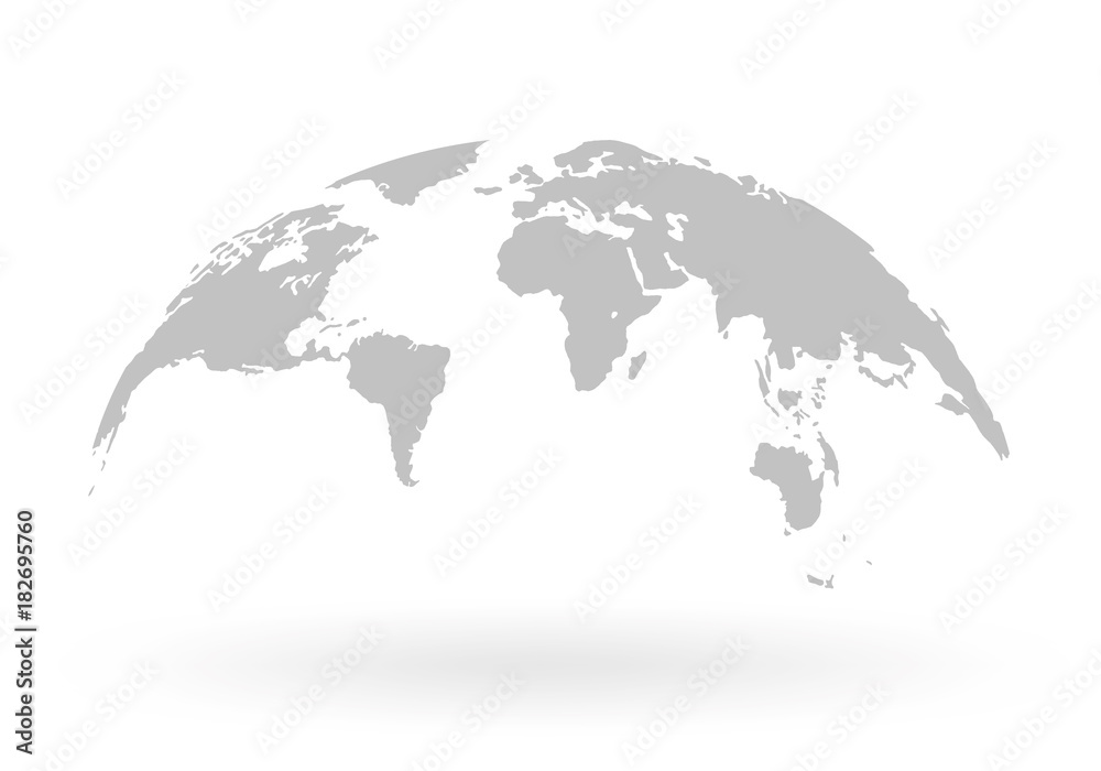 Obraz premium World Map Globe Isolated on white background - stock vector.