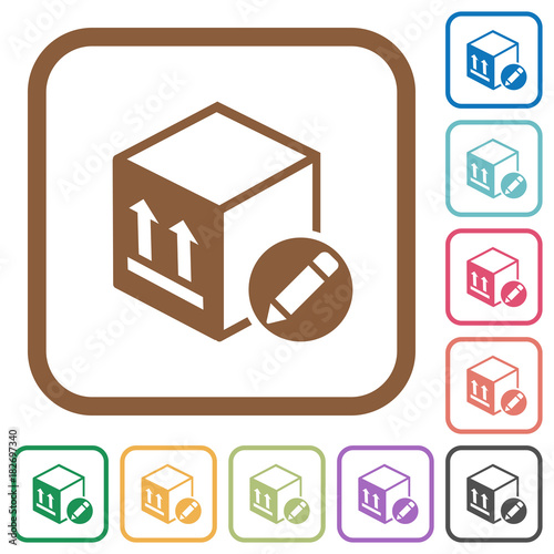 Package edit simple icons