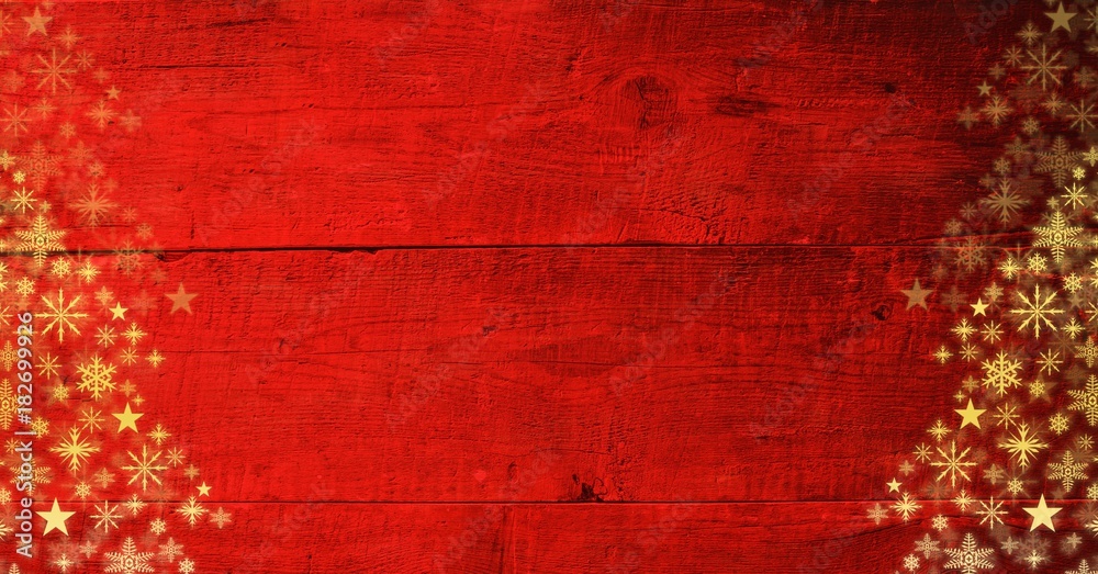 Obraz premium Snowflake Christmas patterns on wood