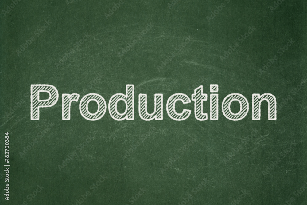 Fototapeta premium Business concept: text Production on Green chalkboard background