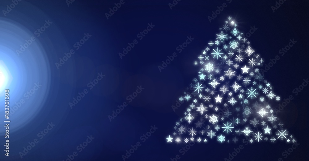 Snowflake Christmas tree pattern shape Snowflake Christmas tree pattern shape