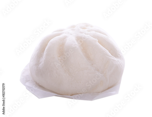 Steamed bun isolate on white background