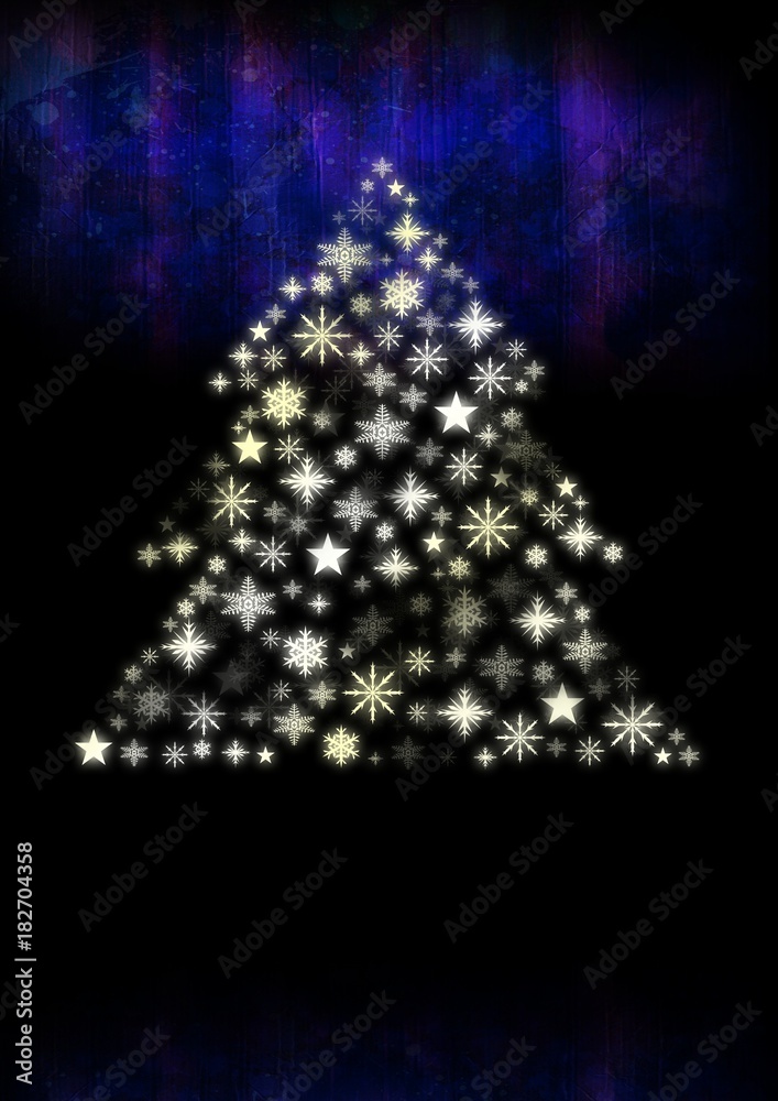Snowflake Christmas tree pattern shape Snowflake Christmas tree pattern shape
