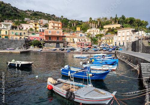 Santa Maria la Scala, Catania, Sicily, 11.15.2017. Small fishing village near Catania