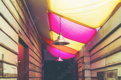 interiors of wooden wall