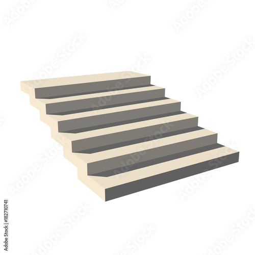 Concrete staircase on a white background.  Ladder Vector illustration