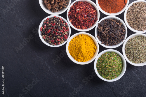Fototapeta Naklejka Na Ścianę i Meble -  Colection of indian spices