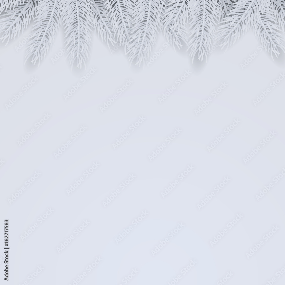 Obraz premium Christmas background with fir branches
