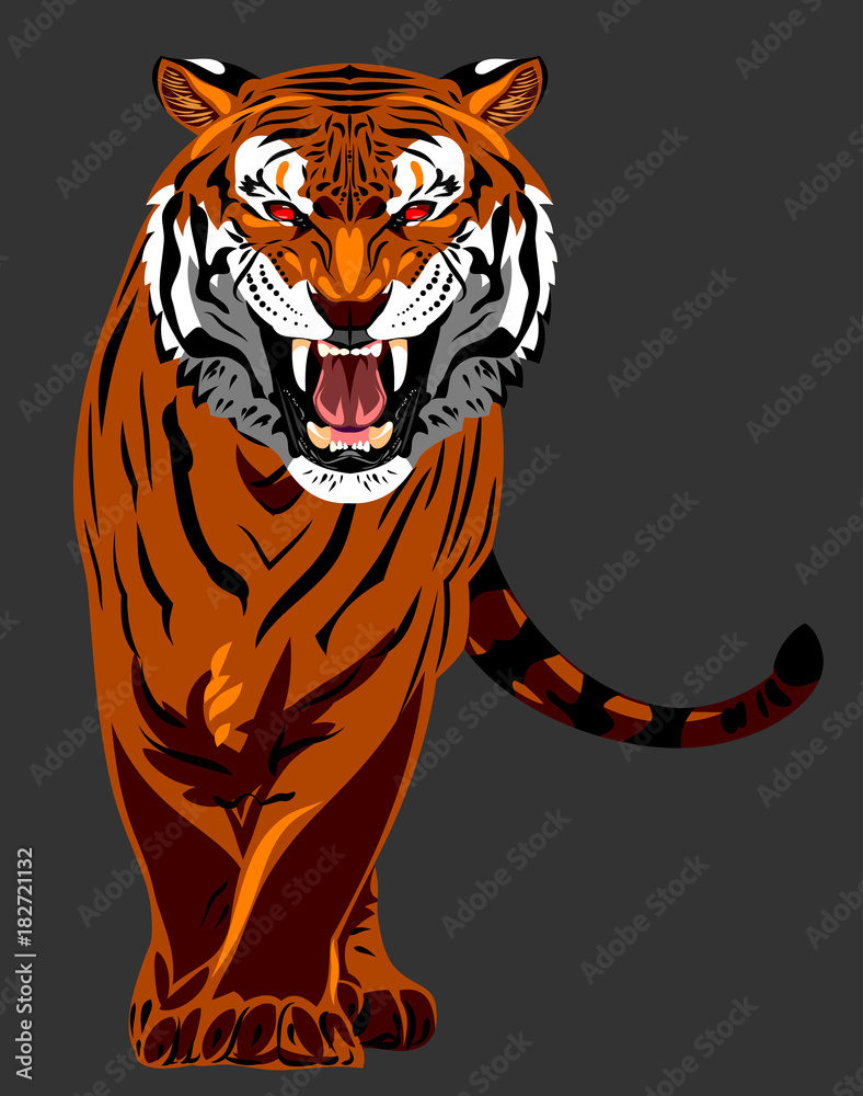 Fototapeta premium Portrait of a Ragged Tiger