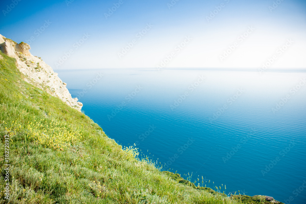 mountain and sea