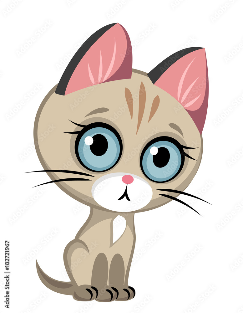 Obraz premium Cute kitten, children's theme